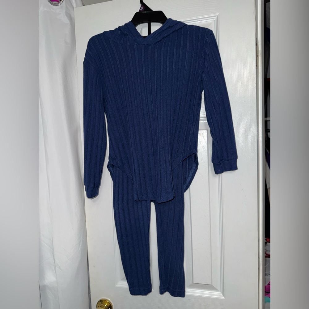SHEIN Navy Textured Knit Top